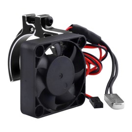 AllinRC Aluminum Heat Sink Cooling Fan with Thermal Sensor Clamp Heatsink for 42mm Diameter Motors fit 4268 4274 Brushless Motor (Black)