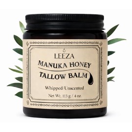 Manuka Honey Tallow Balm – Natural Moisturizer for Face, Hands & Body | Grass-Fed Tallow, Manuka Honey, Jojoba & Shea Butter | Good for Skin Barrier and Hydration