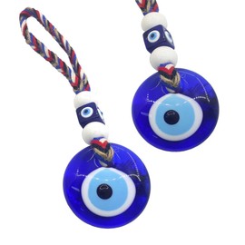 Perlin Nazar Boncuk Boncugu Turkish Blue Eye Evil Eye Wall Hanging 21 cm Ornament Amulet Decoration Home Decor Protection Blessing Gift Glass Beads Pendant