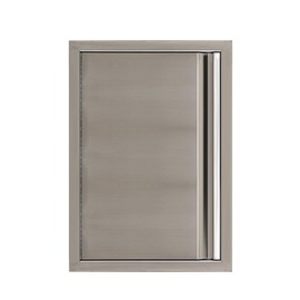 Outdoor Kitchen Door, Garvee 17" W X 24" H BBQ Access Door Brushed Stainless Steel, Single BBQ Access Door for BBQ Island Grilling Station