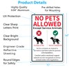 PreZiouz 2 Pack Metal No Pets Sign, 10" x 14"