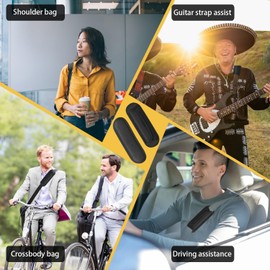 2Pcs Shoulder Strap Pad Universal Shoulder Relief Pad for Laptop Bag, Guitar, Safety Belt, Camera (Black, One size)