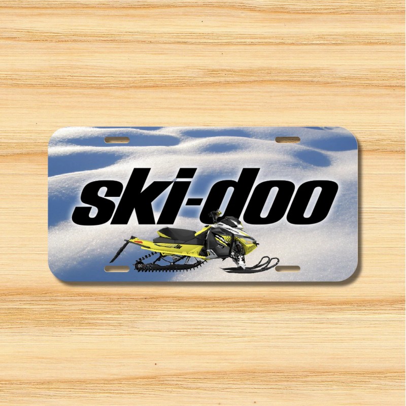 Amel Skidoo Ski Doo Snowmobile Vehicle License Plate Front Auto