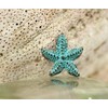 Bezelry 12 Pieces Starfish Metal Shank Buttons 19mm. (Green Patina)