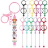 Tondiamo 12 Pcs Beadable Keychains Bars Bulk Blank Beaded Metal