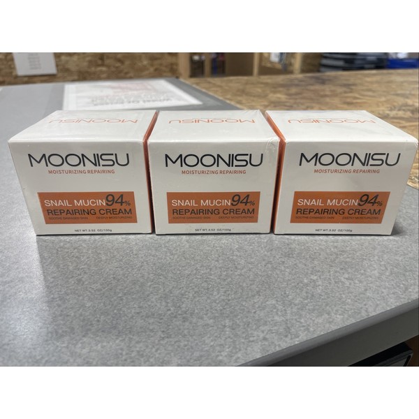MOONISU 3 Boxes Of Moonisu Snail Mucin Moisturizer, 3.52 oz,