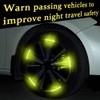 20 Pcs Car Wheel Hub Reflective Sticker, Night Reflective Safety