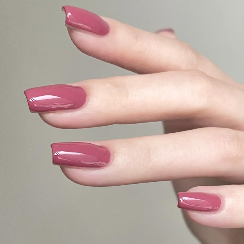 COSMOO Rose Pink Nail Polish, 12ml Elegant Pink Quick Dry
