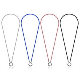 4 Pcs Eye Glasses Holders Around Neck Eyeglasses Strap Eyeglass Holder Necklace Ring Eyeglass Chains Stainless Steel Eyeglass Loop Ring Reading Glasses Holder Sunglasses Necklace for Women Men