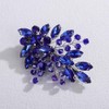 Teyglen Bride Wedding Blue Rhinestone Hair Clips Sparkly Crystal Hair