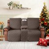Ruaozz Waterproof Loveseat Recliner Cover with Console Non-Slip Reclining Couch