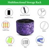 QIELIZI Round Leather Art Supply Organizer,Remote Control Holder,360 Degree Rotating,Multi-Functional