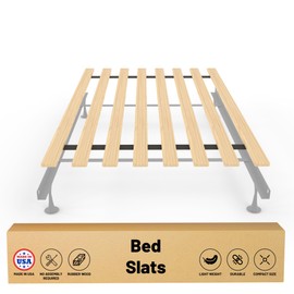 Greaton, 0.68-Inch Heavy Duty Vertical Wooden Bunkie Board/Bed Slats, King, Beige