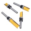 4Pcs Trim Hinge Router Bit Round Silver Yellow 1/4in Shank