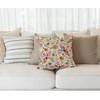 Mexican Floral Throw Pillow Cover Farmhouse Decorative Cotton Linen Pillow