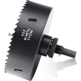 5 inch Hole Saw Drill Bit for Metal and Wood, M42 Bi-Metal Hole Cutter with 1.5” Cutting Depth for Drywall, Ceiling, Aluminium Alloy, Sheet Iron and Steel Frame