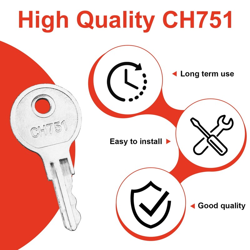 6 Pcs CH751 Key, Siasky Universal CH751 Replacement Keys, RV