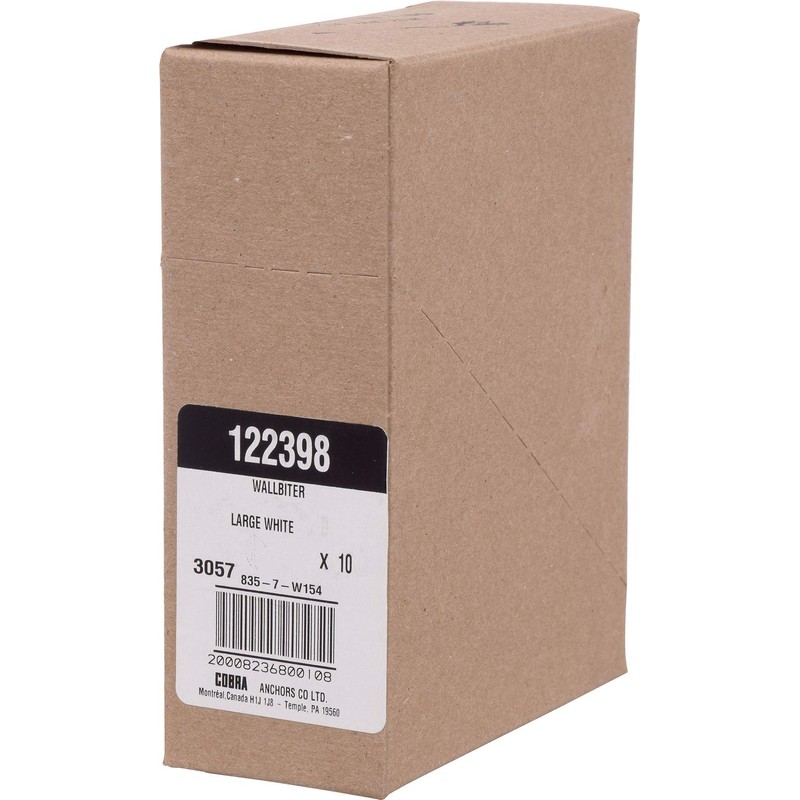 Hillman 122398 Large Wall Biter Picture Hangers White Finish 60lbs