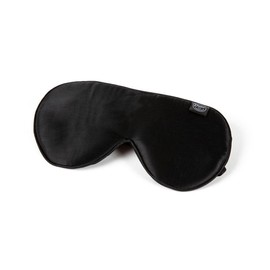 Dream Essentials Ultra Silk 360 Sleep Mask, Black, All Natural Hypoallergenic Mulberry Silk, 2 fully adjustable straps, thin profile mask great for side, stomach or back sleepers Eye Mask Comfort - Color: Black