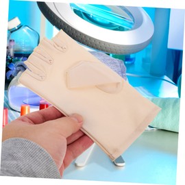 Baluue 1pair Anti-uv Fingerless Manicure Gloves for Professional Nail Care Reusable Gel Nail Comfortable Uv Resistant Gloves for Hands for Home and Salon Use