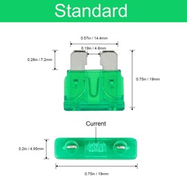 Car Fuses, 2Pcs Standard Blade Fuses 30A for Car Boat RV Truck Motorcycle (Green 30 Amps)