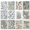 12 Pcs Camo Stencils, Reusable Camouflage Painting Templates