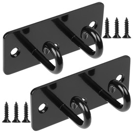 Wall Anchor Hooks for Resistance Bands, Set of 2 Wall Mount Holders, Exercise Anchors for Body Weight Straps, Home Gym, Stretching, Yoga, Strength Training, Workouts