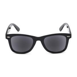 Retro Square Reading Sunglasses in Black with Smoke Lenses by Readers.com | The Dallas | +2.00