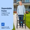 Medline Steel Rollator Walker for Adult Mobility Impairment, Black, 300