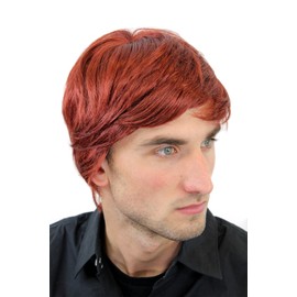 WIG ME UP - GFW1281-131 Men's Wig Men Short Youth Casual Fashion Parting Red