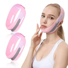 HSAJS Double Chin Reducer V-Line Mask Face Lifting Mask Face Slimming Band Facial Strap Chin Strap Anti-Wrinkle Face Mask for Saggy Face Skin