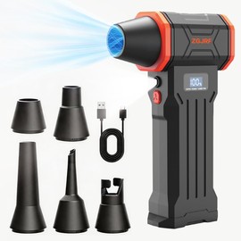 Air Duster, Electric Air Duster, Strongest Blower, Super Strong Storm, Completely Clean with Just Blowing, LED Light, 120,000 RPM High Speed Rotation, 4 Levels of Air Flow Adjustment, 5 Types of
