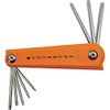 Dynamic D043209 Tools 8 Piece Torx Folding Hex Key Set,