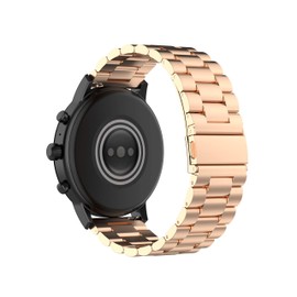 Chofit Metal Straps Compatible with Fossil GEN 6/Gen 5E Strap, Stainless Steel Replacement Bands Business Wristband for GEN 6/Gen 5E Smartwatch (22mm, Rose Gold)