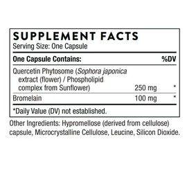 THORNE THORNE Quercetin Complex (Formerly Quercenase) - Nutritional Support for Seasonal Allergies* - 60 Capsules - 60 Servings