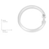 WENKO Shower Curtain Rings Large White Set of 12 White