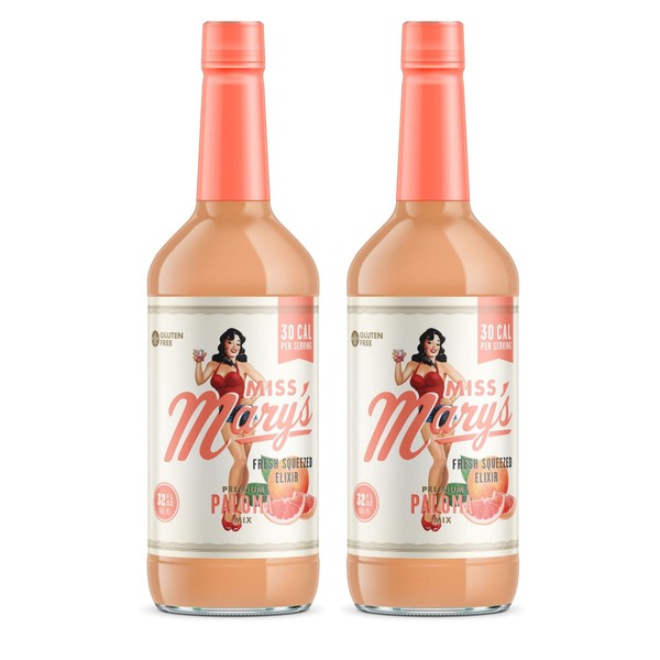 Miss Mary's Lite Paloma Mix, Keto Friendly, Low Sugar Drink Mixer, All Natural Ingredients, Low Calorie, Low Carb, 2 Pack