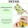 Lemon Dish Drying Mat for Kitchen Counter,Striped Background Yellow Lemon