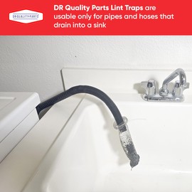 DR Quality Parts Washing Machine Lint Trap – Stainless Steel Hose Filter, Mesh Drain Catcher, Washer Sock Lint Remover, Rust-Free Snare Laundry Filter with Nylon Cable Ties, 29cmx6.5cm – 50-Pack