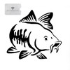 Car Sticker Carp Fish Sticker Fishing 15 x 13.5 cm