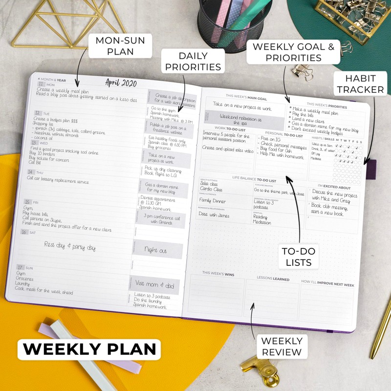 Clever Fox Planner Pro Premium – Luxurious Weekly & Monthly