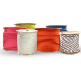 SGT KNOTS Arborist Double Braided Polyester Rope - Heavy Duty Tree Pulling Rope, Rigging, Tree Ropes, Arborist Pulling, Felling, Sailing, Industrial Rigging (0.375 in x 100 ft) Gold