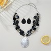 Xalroco Gold/Silver 20‘’+3‘’ Teardrop Pendant Statement Necklace for women Trendy