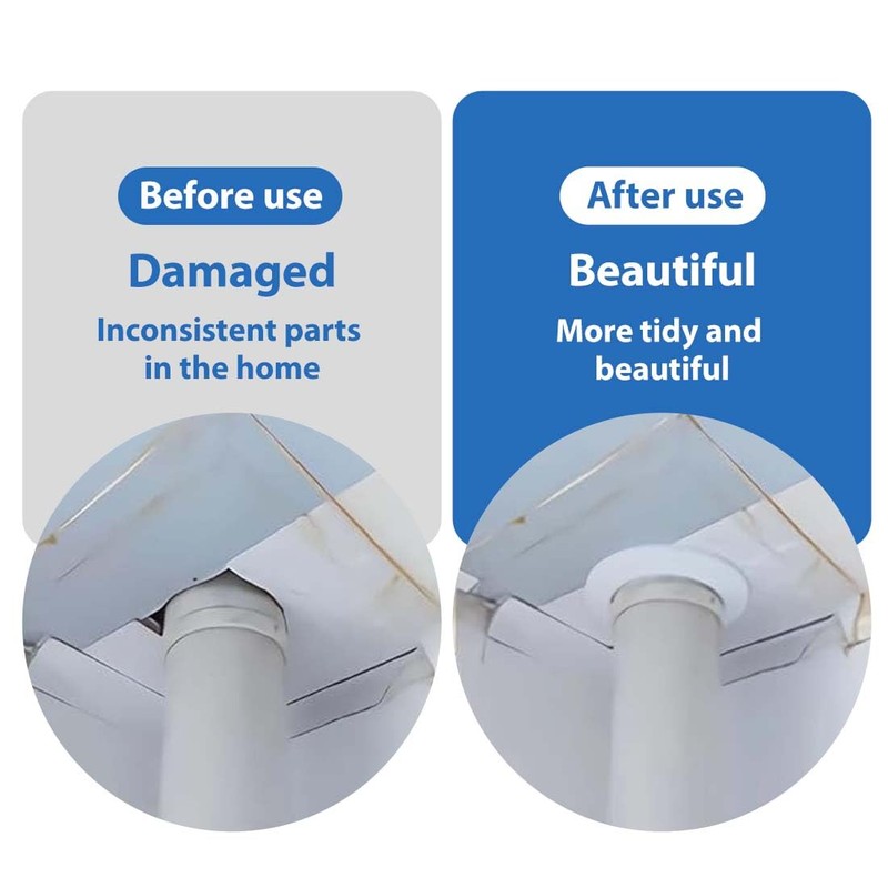 TEOZBLU Pack of 8 Heating Pipe Rosette, Inner Diameter 17
