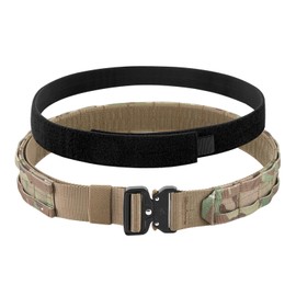 KRYDEX GEAR Tactical Belt with Quick Release 1.75 Inch Tactical Belt with 1.5 Inch Inner Belt Military Heavy Duty Molle Belt Work Belt High Performance Belt for Men (Camouflage, XL)