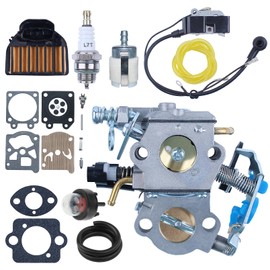 Atunee 455 Rancher Carburetor Kit for Husqvarna 461 460 455 455E 340 340E 345 350 353 359 Chainsaw Compatible with Jonsered CS2255 Parts Replace 544883001 544047001 537255702 with Ignition Coil