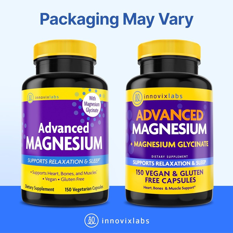 InnovixLabs Advanced Magnesium Capsules - 150 Ct, 210 mg -