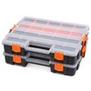 Makitoyo Tool Box Organizers, Interlocking Black Small Parts Organizer for