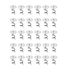 EYAKEG 30 Pcs Bedskirt Pins, Clear Heads Twist Pins for Upholstery, Slipcovers and Bedskirts