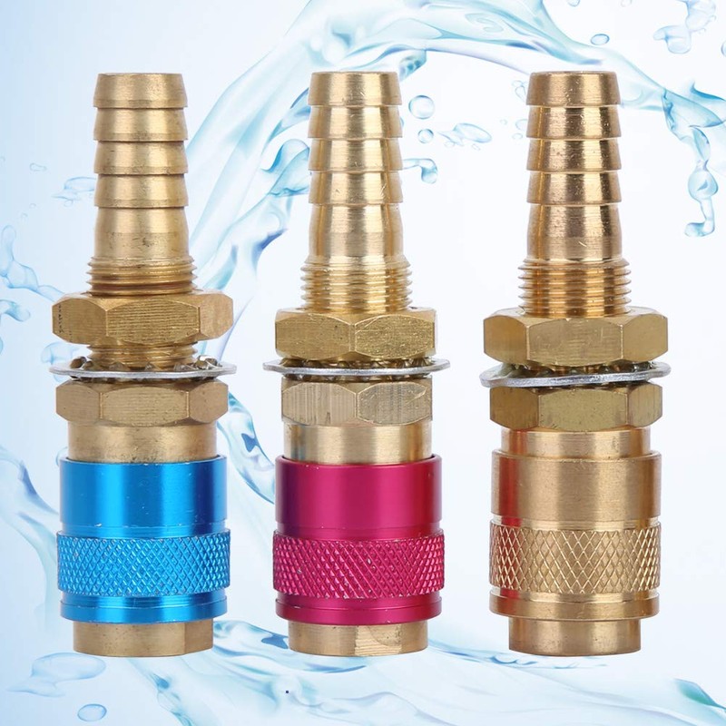 3Pcs M10 Gas Adapter Argon Quick Connect Fittings, Connector Fitting
